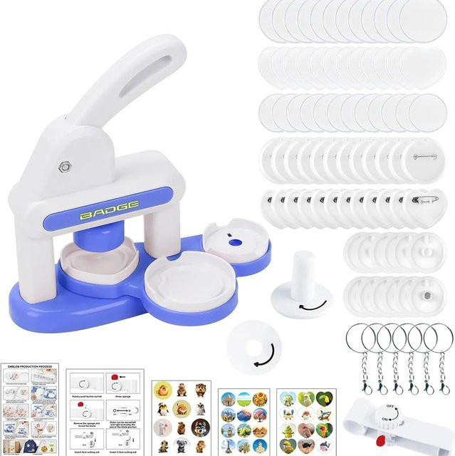 DIY Button-Maker-Set mit Herzform und Multi-Größen-Funktion für 55mm und 35mm Buttons - Bild 1
