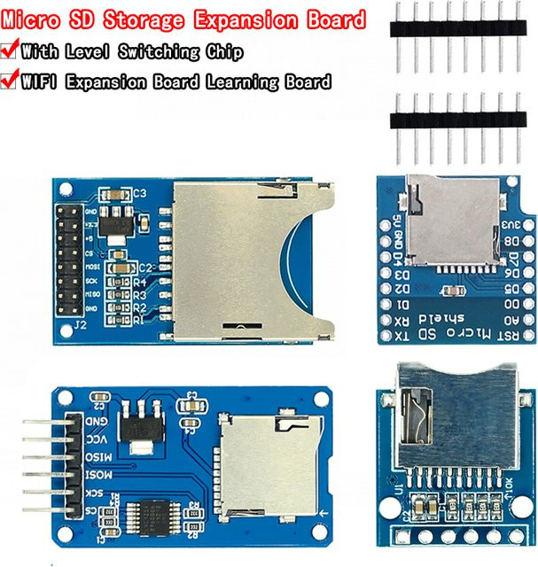 Si Tai&SH Micro SD Speichererweiterungsplatine D1 Mini TF-Kartenmodul in Blau für Arduino ARM AVR - Bild 1