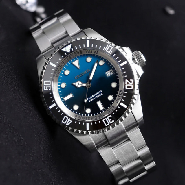 CRONOS Armbanduhr Automatik, Edelstahl, Keramik, 44 mm, Herren - Bild 1