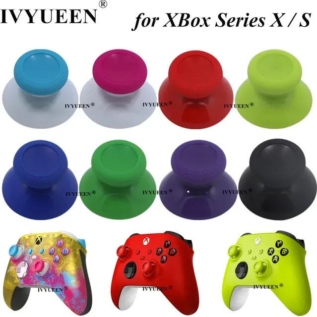 IVYUEEN 2 Stück 3D Analoge Daumensticks in Schwarz für Microsoft Xbox Serie X S XSX Controller als Joystick Grip Cap Reparaturteil - Bild 1