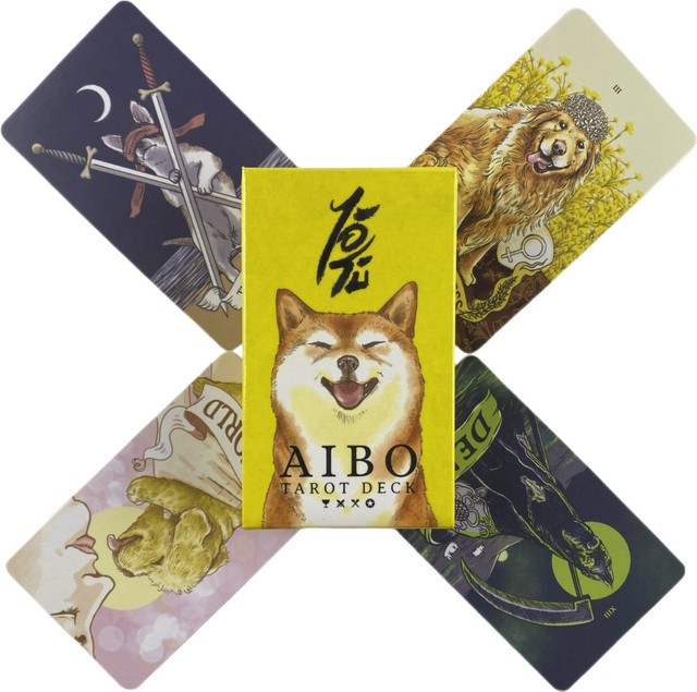 AIBO Tarot Cards A 83 Dog Deck Oracle, Board Playing Games, English - Bild 1