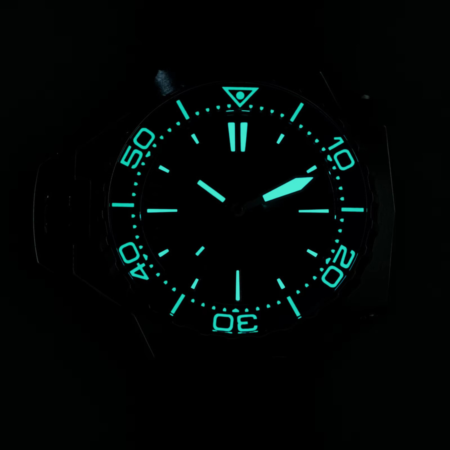 Watchdives Automatische Taucheruhr, Edelstahl, Blau, Herren - Bild 5
