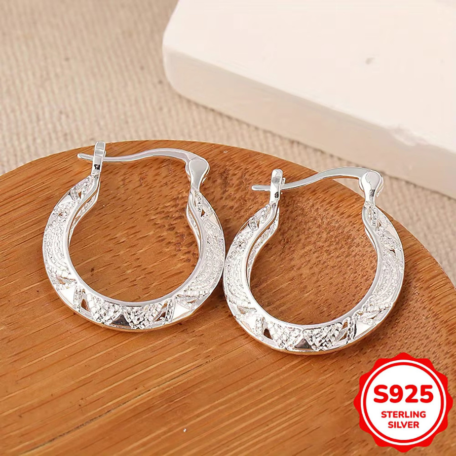 DOTEFFIL Ohrringe 925 Silber, U-förmig, 30 mm, Damen - Bild 2
