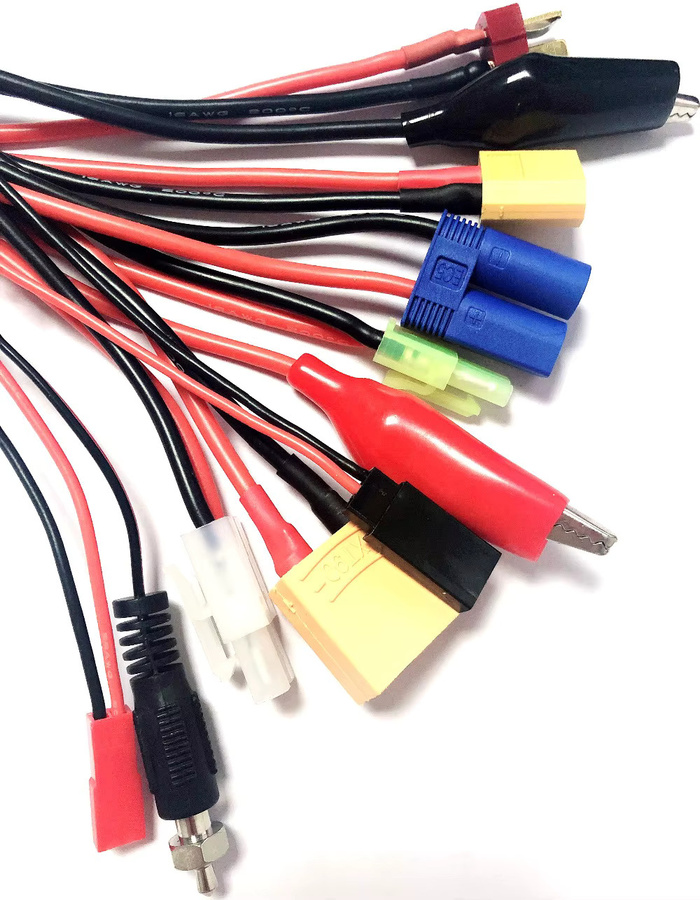 U-Angel-1988 10-in-1 Ladeadapter mit 4,0 mm Bananensteckern auf DEANS XT60 XT90 EC5 JST Connect für Imax B6 B6AC Batterieladegeräte, mehrfarbig - Bild 3