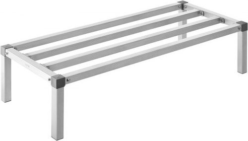 VEVOR Aluminium Dunnage Rack, silbernes Bodenregal für Gastronomie und Lager, B/T: 121,92 x 50,8 cm, Höhe: 30,48 cm, Tragkraft 453,6 kg - Bild 1