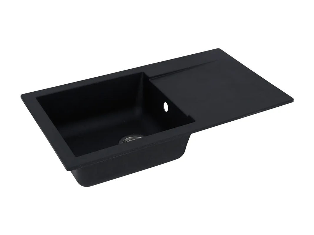 Respekta Einbauspüle Denver Mineralite Schwarz B/H/T: 78 x 17 x 43,5 cm - Bild 4