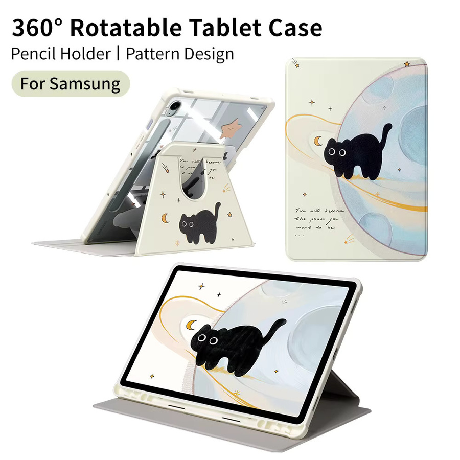 DANYCASE Schutzhülle mit Smart Sleep Wake Funktion für Samsung Galaxy Tab S10 FE, S9 FE, S9 Plus, S10 Plus und Tab A11 Plus in Multicolour - Bild 2