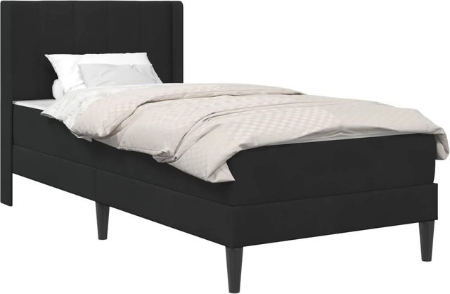 vidaXL Bettrahmen aus Samt in Schwarz, B/T/H: 100 x 202 x 96 cm - Bild 1