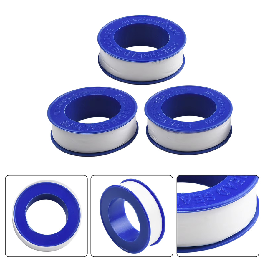 3er-Set Gewindedichtband für Wasserrohre und Sanitärarmaturen zur Rohrreparatur und für Klempnerarbeiten in Weiß - Bild 3