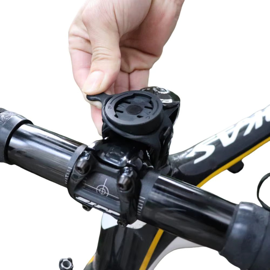 DOMEN Fahrradcomputer-Lenkerhalterung für MTB und Rennrad, 360 Grad drehbar, Schwarz, kompatibel mit Garmin, iGPSPORT und XOSS GPS - Bild 4