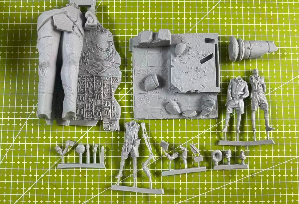 EVANOVM Britische nordafrikanische Position, Gussharzmodell, 3-Personen-Set - Bild 3