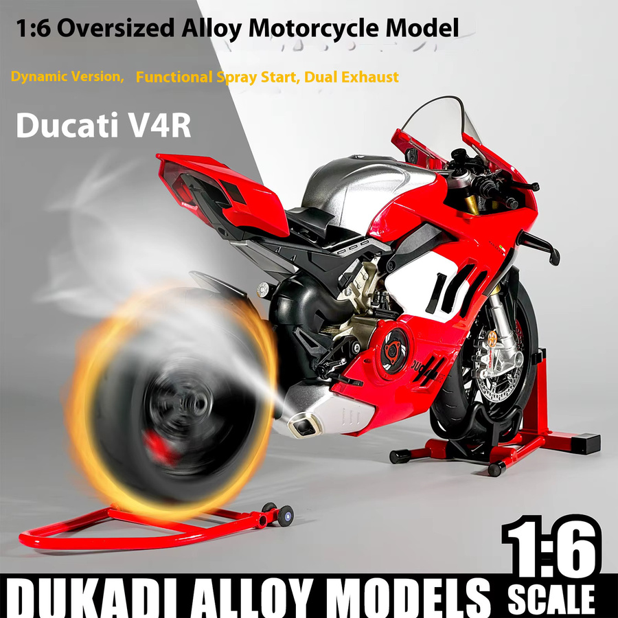 Maisto Motorradmodell, 1:6, Metall, Rot - Bild 4