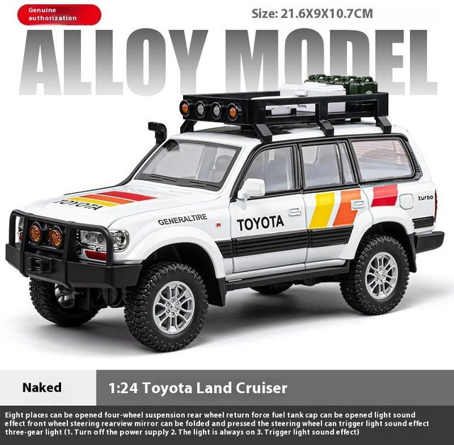 Maisto Toyota Land Cruiser LC80 SUV-Modell, 1:24, weiß, mit Licht und Sound, ab 18 Jahre - Bild 1
