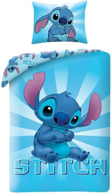Disney Lilo & Stitch Bettwäsche aus Baumwolle für Kinder, Bettbezug in Blau und Multicolour, B/H: 140 x 200 cm - Bild 1