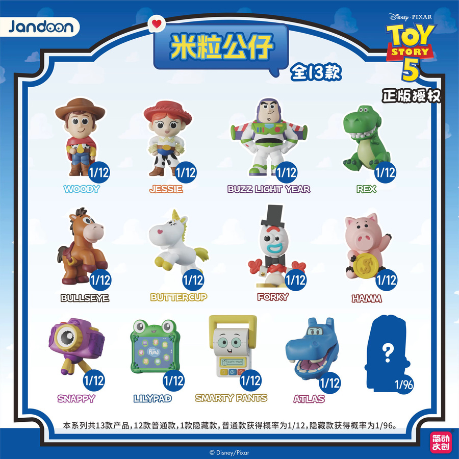 JANDOON Disney Pixar Toy Story 5 Mini-Figuren Blind Box, Einzelfigur - Bild 2