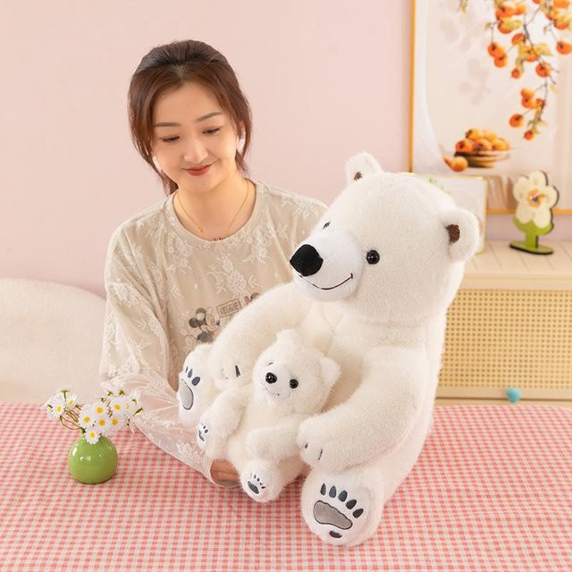 Joyful toys Eisbär-Plüschtier, weiß, 25 cm - Bild 1