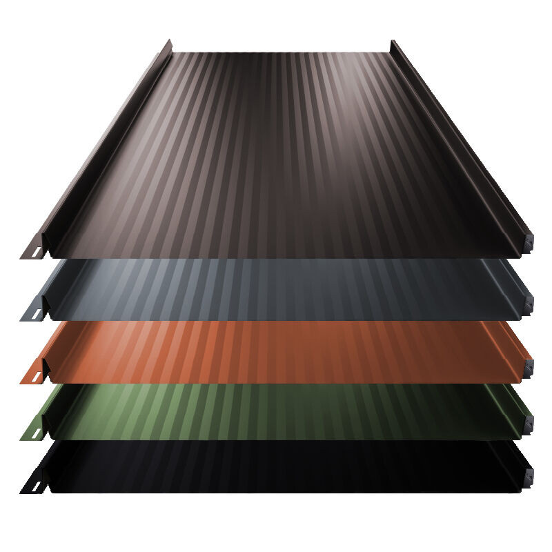Stehfalz Terrano Dach und Wand aus Stahl von ThyssenKrupp mit Miniwelle, Farbe: Mehrfarbig, Breite: 52,5 cm, Materialstärke: 0,50 mm - Bild 1