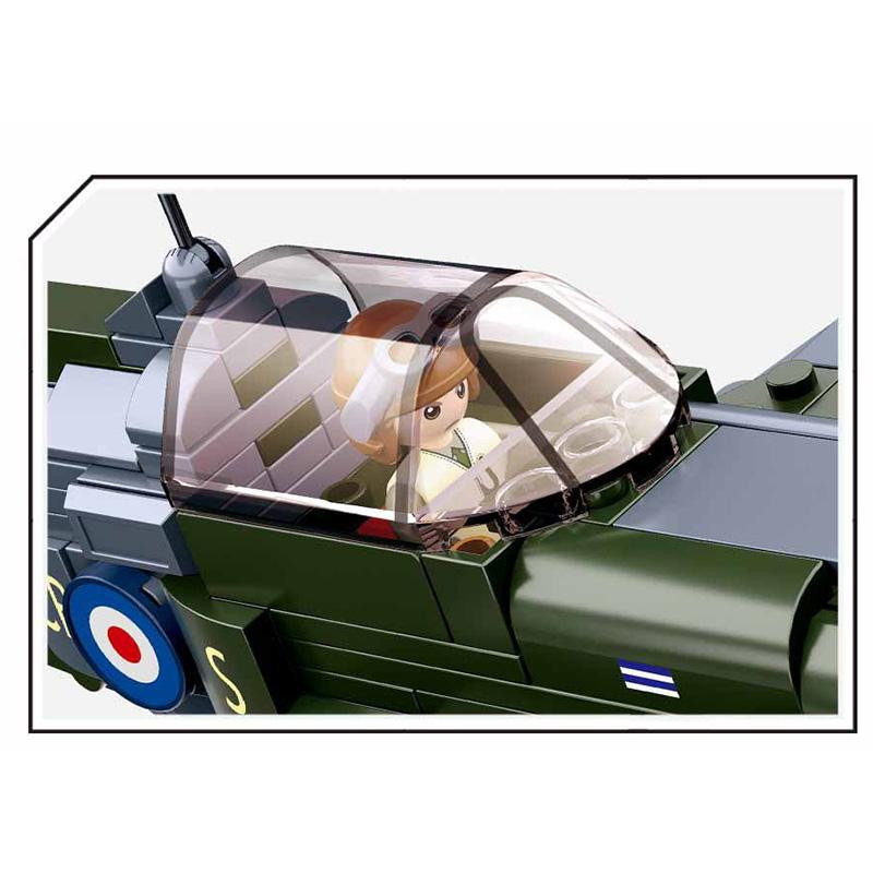 Yiran toy Spitfire Jagdflugzeug Militär Bausteine 290 Stück 6-12 Jahre - Bild 3