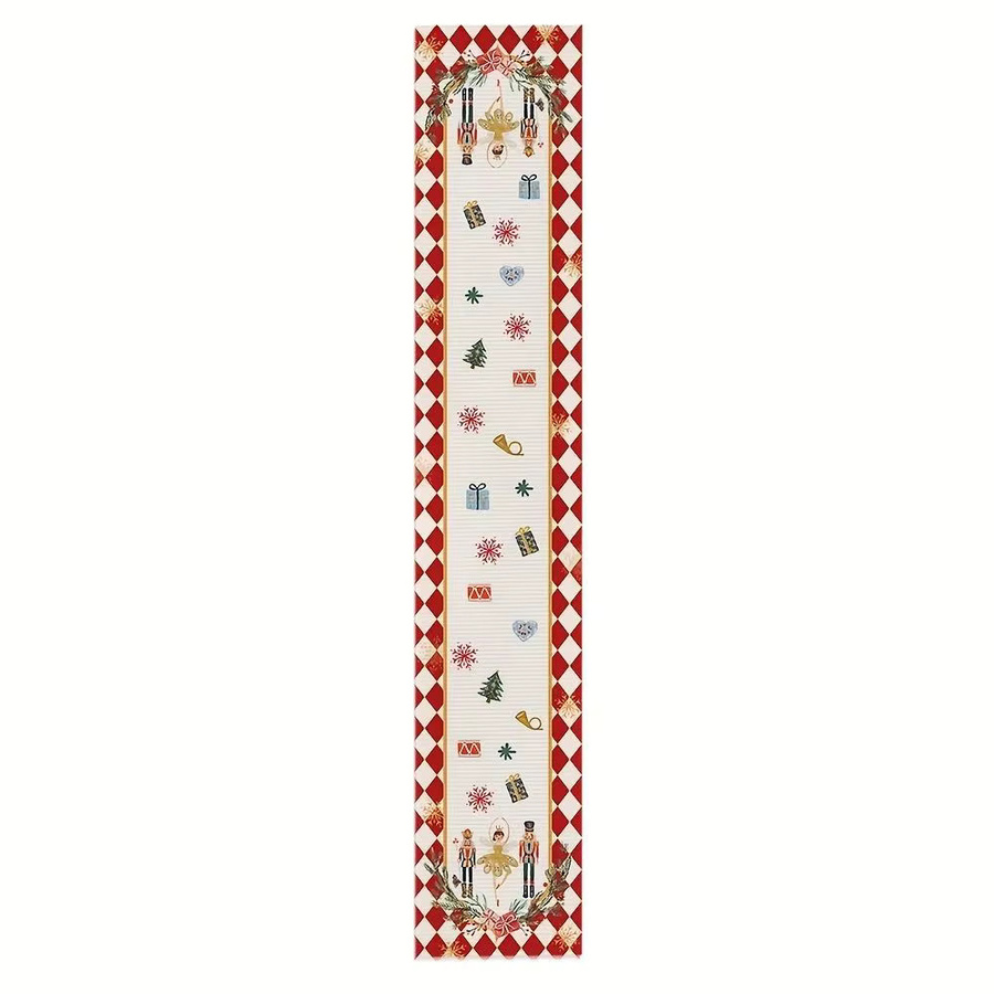 VIKAMA Weihnachts-Tischläufer Nussknacker aus Leinen, mehrfarbig, B: 90 cm, T: 33 cm - Bild 5