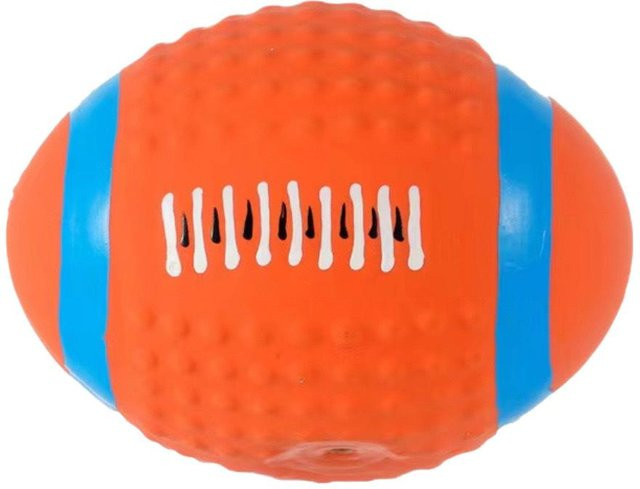 FurryFriend Supplies Quietschender Fußball Hundespielzeug, Ball, Orange - Bild 1