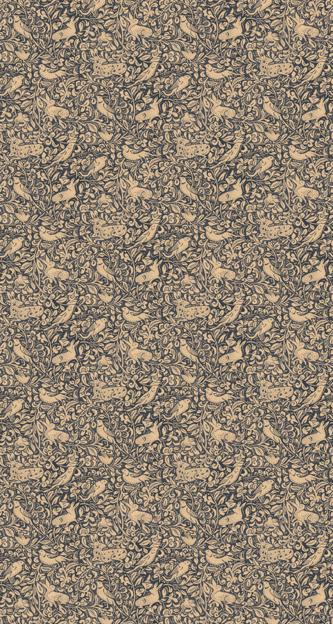 Mulberry Home Tapete Hedgerow Indigo Blau mit floralem und botanischem Design aus Vlies - Bild 1