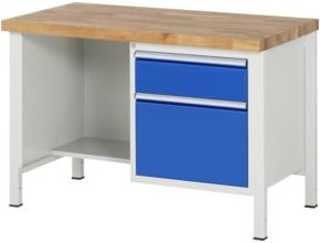 Rau Werkbank höhenverstellbar mit 2 Schubladen, B/T/H: 125 x 70 x 84-104 cm - Bild 1