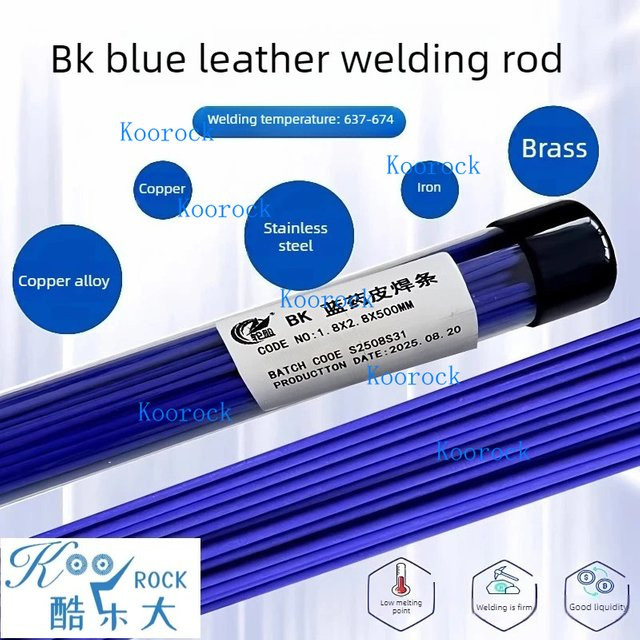 BK Blau Beschichteter Hartlötdraht 2 mm für Kupfer, Messing, Kohlenstoffstahl und Edelstahl zum Oxy-Acetylen-Schweißen - Bild 1