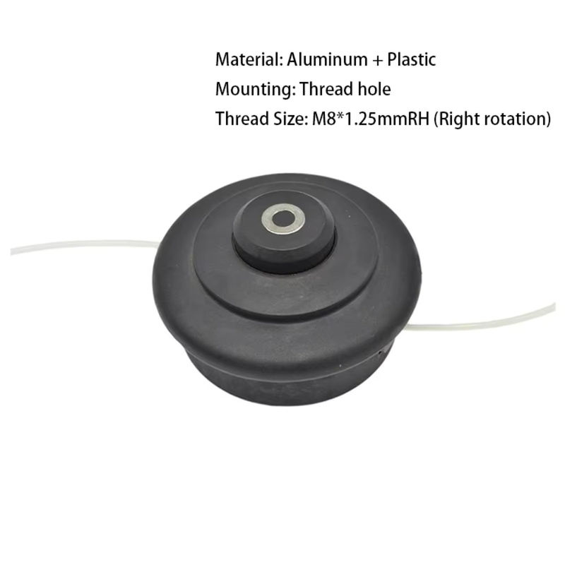 FATCOOL Universal M8 Trimmerkopf aus Aluminium und Nylon in Schwarz mit Schneideline für Rasentrimmer - Bild 3