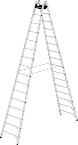 Günzburger Steigtechnik Aluminium Stufen-Stehleiter in Silber mit einer maximalen Arbeitshöhe von 5,9 m - Bild 1