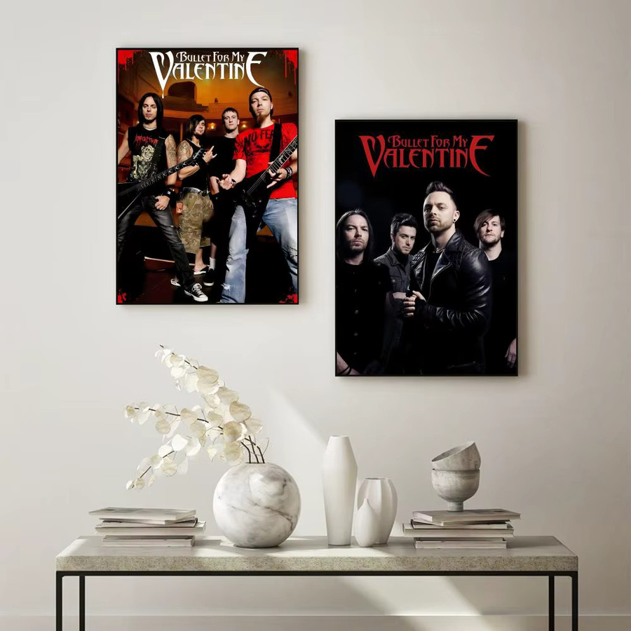Singer B-Bullet for My Valentine Poster HD Wanddekoration, selbstklebend, multicolor, Rechteckig, B: 20,0 cm, H: 20,0 cm, T: 15,0 cm - Bild 3