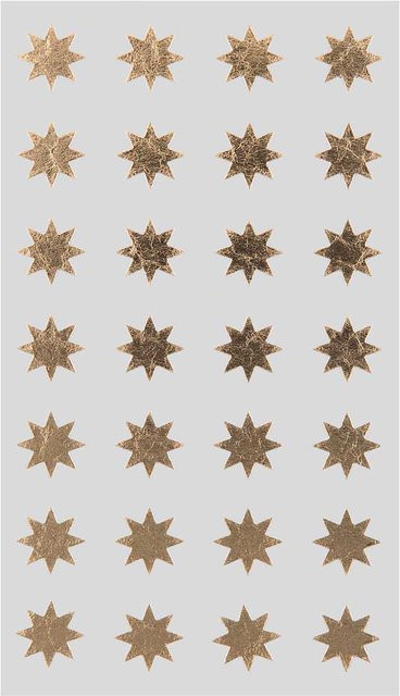 Rico Design Paper Poetry Sticker Sterne in Gold, 12 mm, 4 Bogen - Bild 1