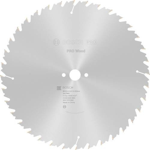 Bosch PRO Wood Kreissägeblatt mit Hartmetallspitzen, Farbe: Silber, Durchmesser: 400 mm, Bohrung: 40 mm, Zähneanzahl: 36 - Bild 1