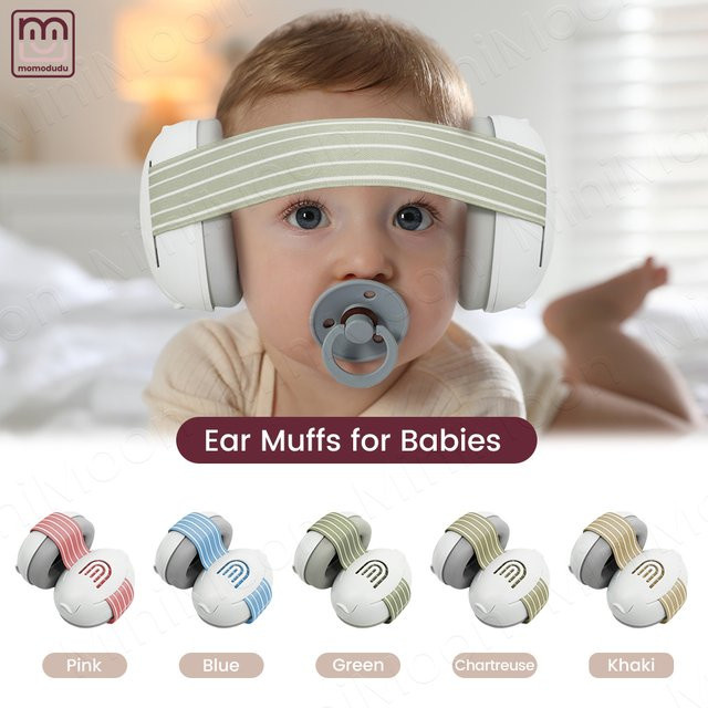 momo&dudu Baby-Ohrenschützer Geschenkset Lärmschutz-Kopfhörer für Neugeborene und Säuglinge in Pink - Bild 1