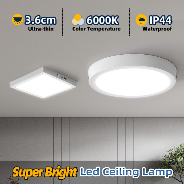 CHUANGYANG Ultradünne LED-Deckenleuchte in Weiß, modern und rund, ideal für Schlafzimmer und Flur - Bild 1