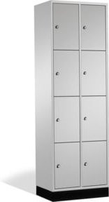 C+P Schließfachschrank Intro mit 8 Fächern, Farbe Lichtgrau, H x B x T: 195 x 62 x 50 cm - Bild 1