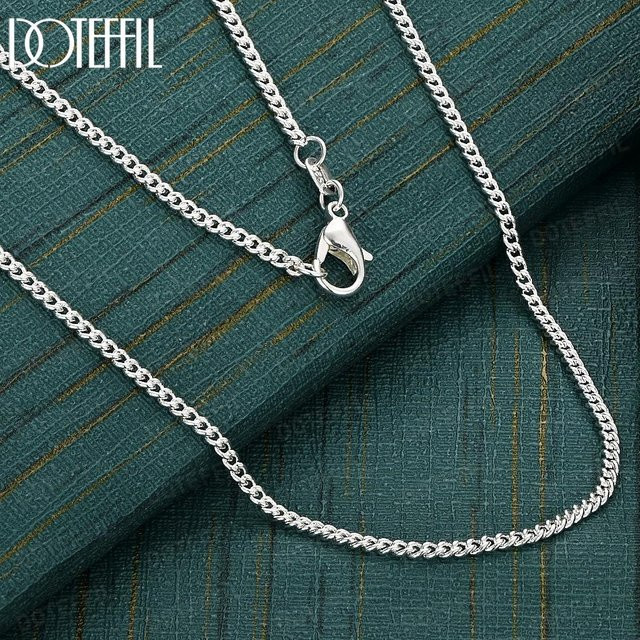 DOTEFFIL Halskette 925 Silber, Schwarz, 70 cm, Unisex - Bild 1