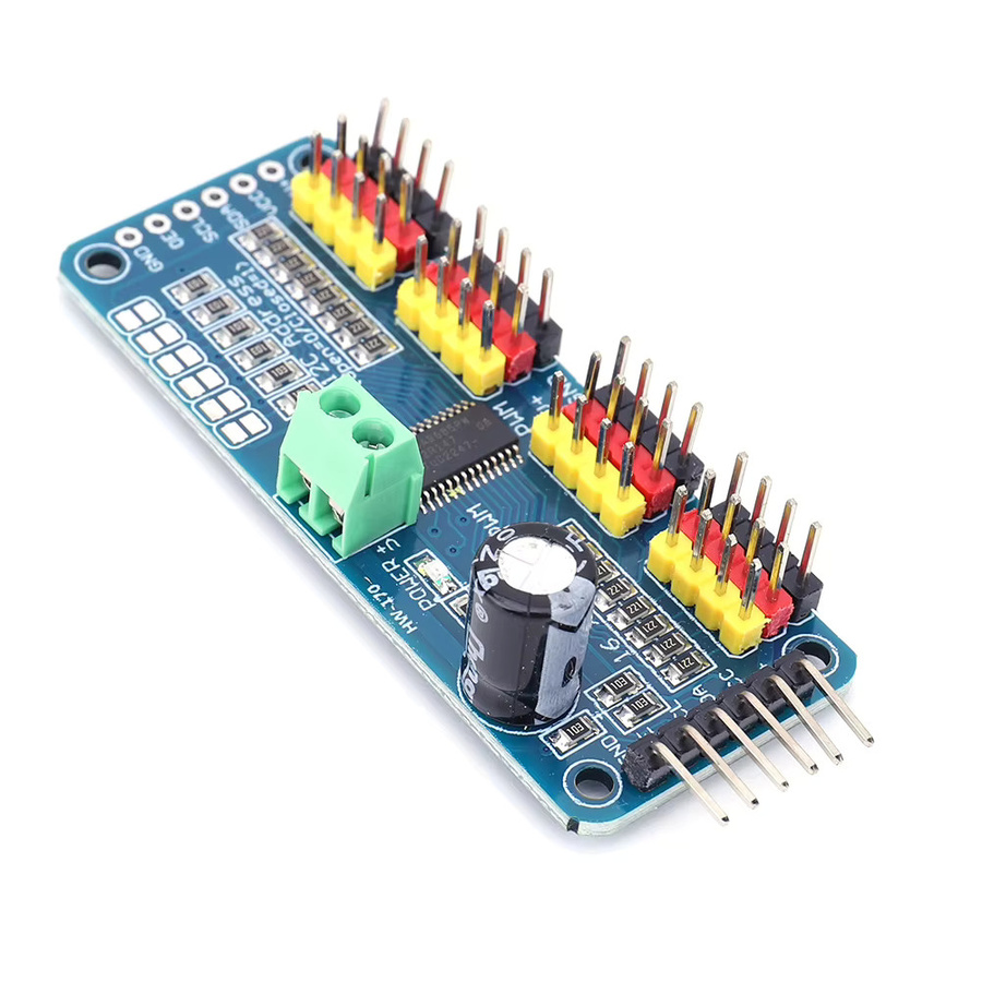 LAIMANEI HW-170 PWM Servo-Treiberplatine PCA9685 Roboter-Controller mit 16 Kanälen und IIC-Schnittstelle in Blau für Arduino und Raspberry Pi - Bild 3