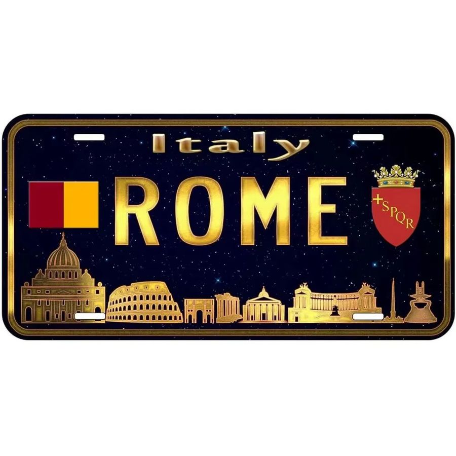 Vintage Metall-Nummernschild Dekorationsschild CIFBUY für Barcelona Paris London Amsterdam B/H: 30 x 15 cm - Bild 2