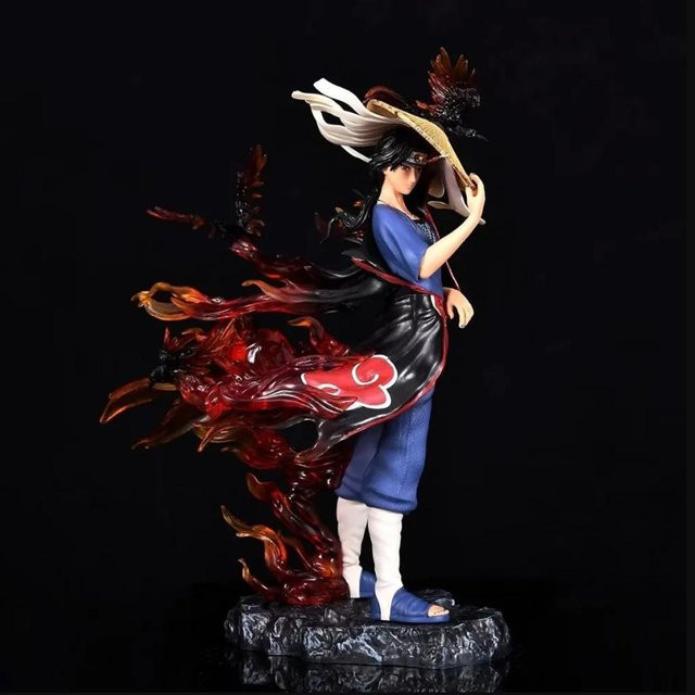 Yiran toy 1 Naruto Itachi Uchiha Akatsuki Action Figur 27cm mit Strohhut - Bild 1