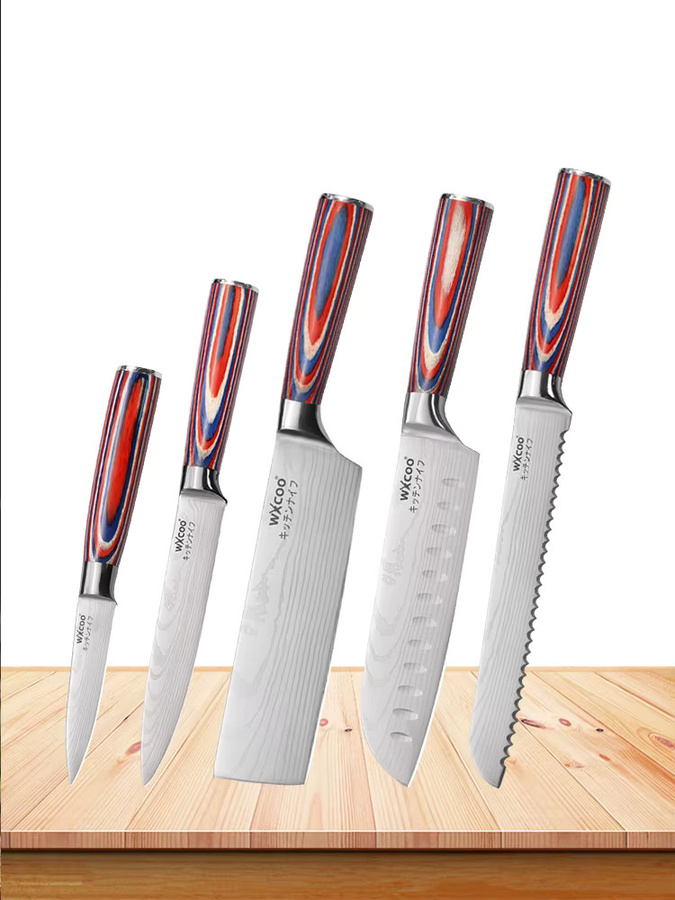 WXCOO Damaskus Chefmesser mit Holzgriff für Fleisch und Gemüse - Bild 5