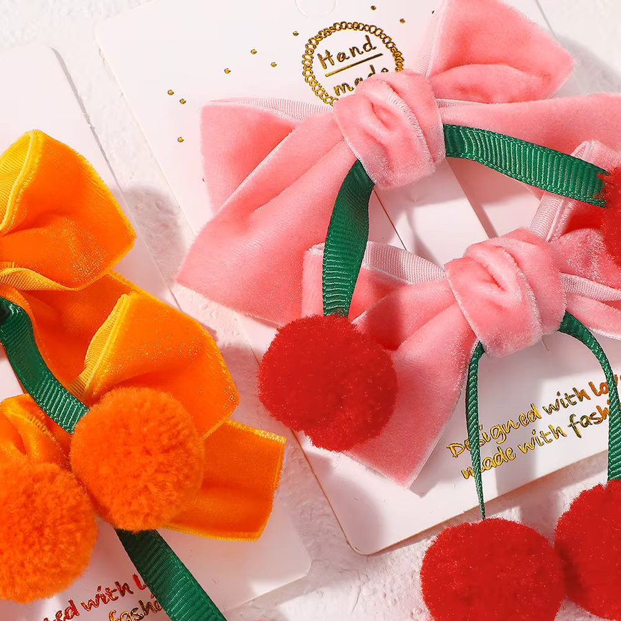 BABY BOWS Haarspangen mit roten Samtschleifen, 2 Stück, Kinder - Bild 2