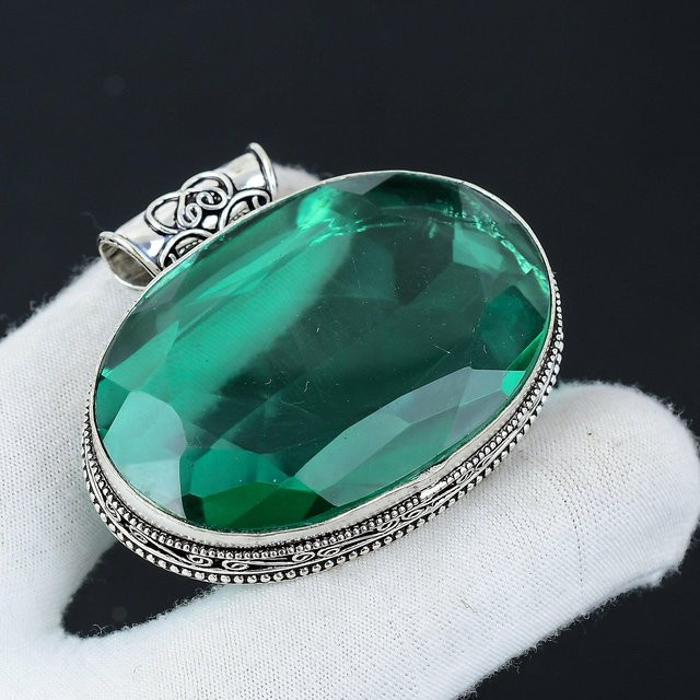 Anhänger 925 Silber, Aquamarin, Kristall, Unisex - Bild 1