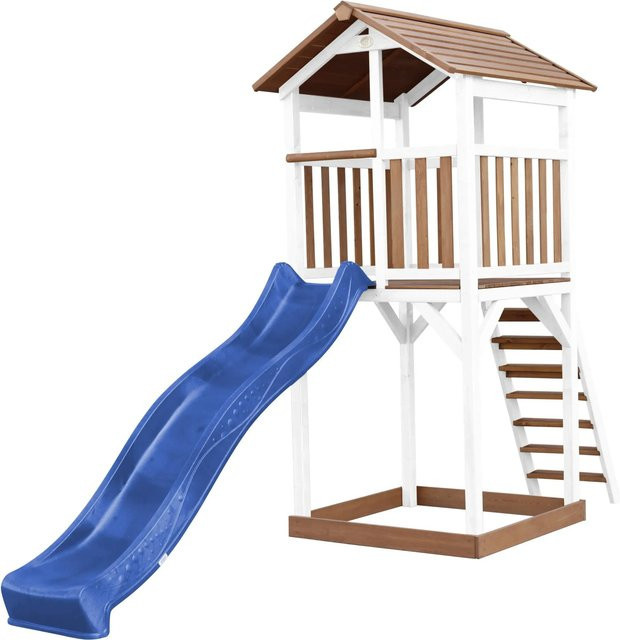 AXI Beach Tower Spielturm Braun-Weiß mit Blauer Rutsche ab 3 Jahren - Bild 1
