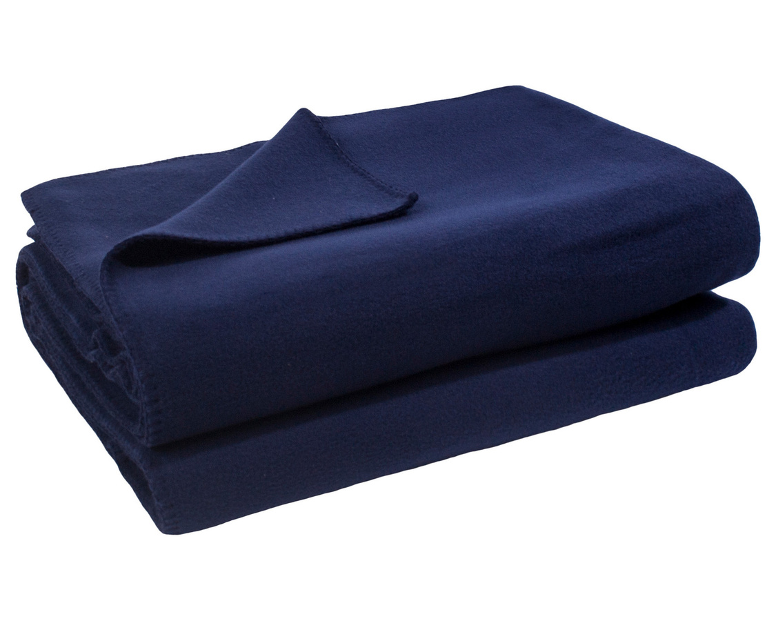 Zoeppritz Soft-Fleece Wohndecke 103291 in Blau und Schwarz, flauschig und waschbar bei 30 Grad, Oeko-Tex Standard 100 - Bild 1