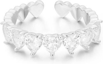 Allbestart Ring, Messing, Silber, Zirkonia, Damen - Bild 1