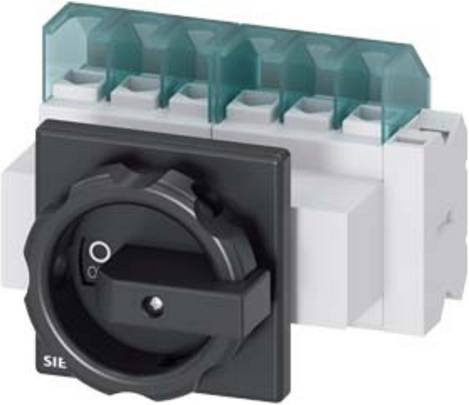 Siemens Lasttrennschalter Schwarz 6polig 25A 1 Schließer 1 Öffner 16mm² 690 V/AC 3LD21034VP51 - Bild 1