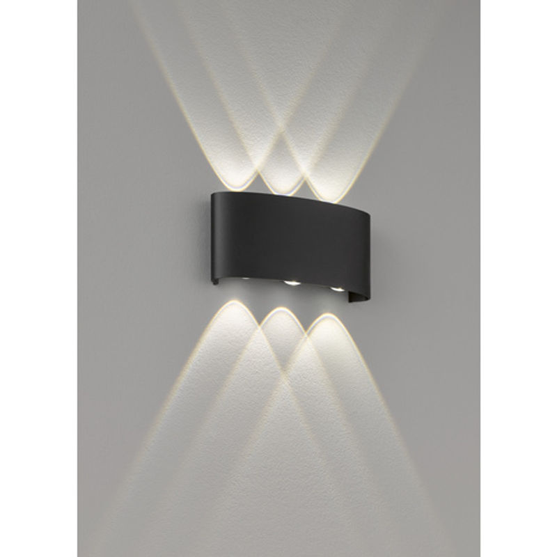 Fischer & Honsel Wandleuchte Berlin aus Metall in Schwarz mit LED und warmweißem Licht - Bild 2