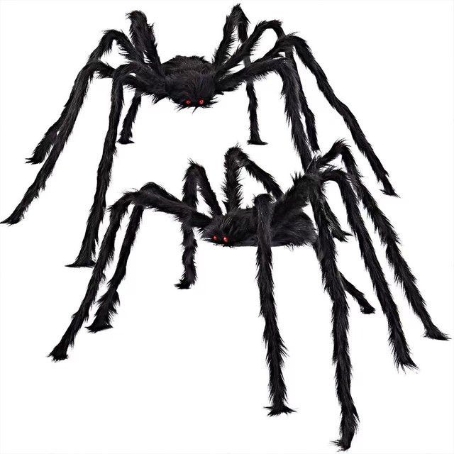 Runtowo Halloween-Spinne als Party-Dekoration in Schwarz, Höhe: 150 cm - Bild 1