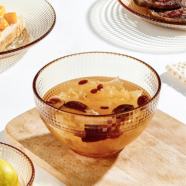 Pige Home Dessertschüssel aus hitzebeständigem Glas in Bernstein, In Space Series, Durchmesser: 12,7 cm - Bild 1