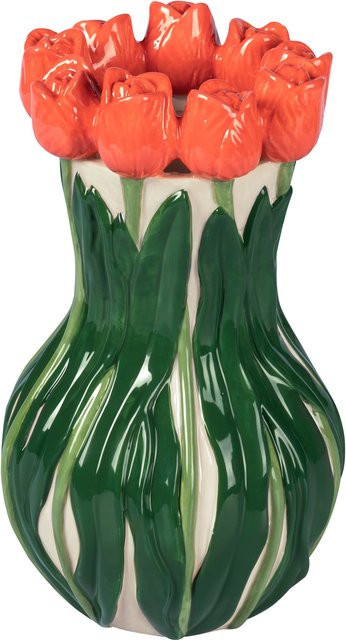 Viva Domo 3D-Blumenvase aus Keramik mit floralem Tulpen-Design in Multicolour - Bild 1